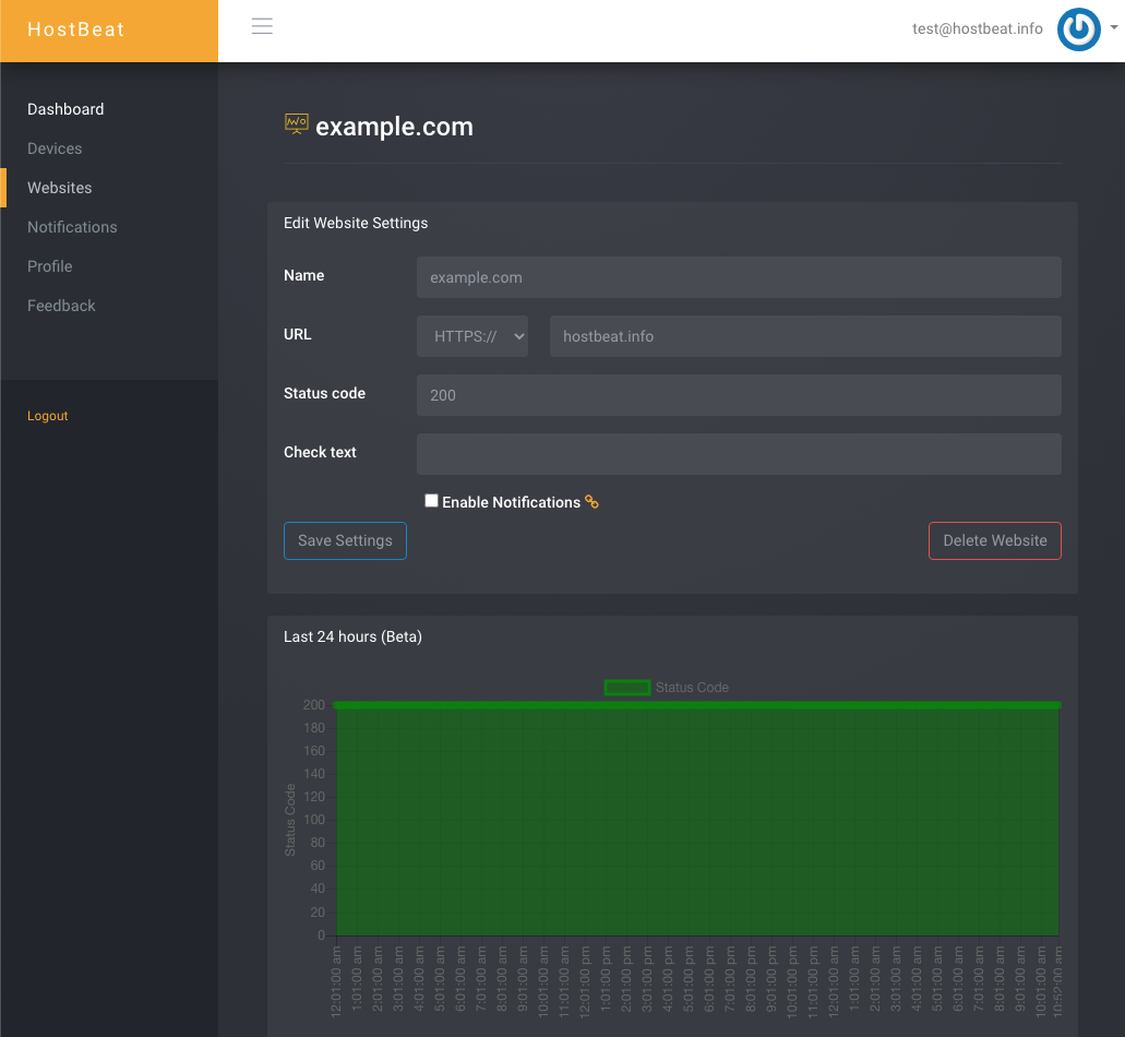 HostBeat Devices List